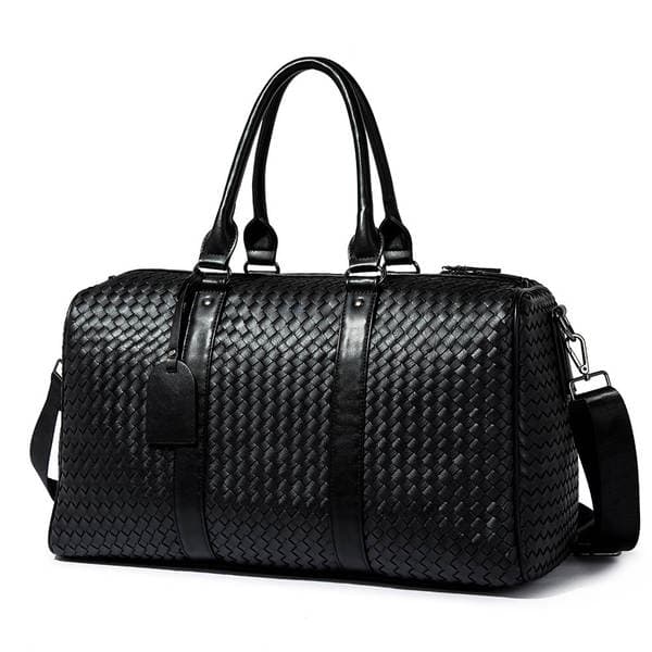 Hand-Woven Korean Style Large Capacity Travel Bag, Casual Short Trip Handbag, Trendy Gym Bag, Shoulder & Crossbody Large Bag