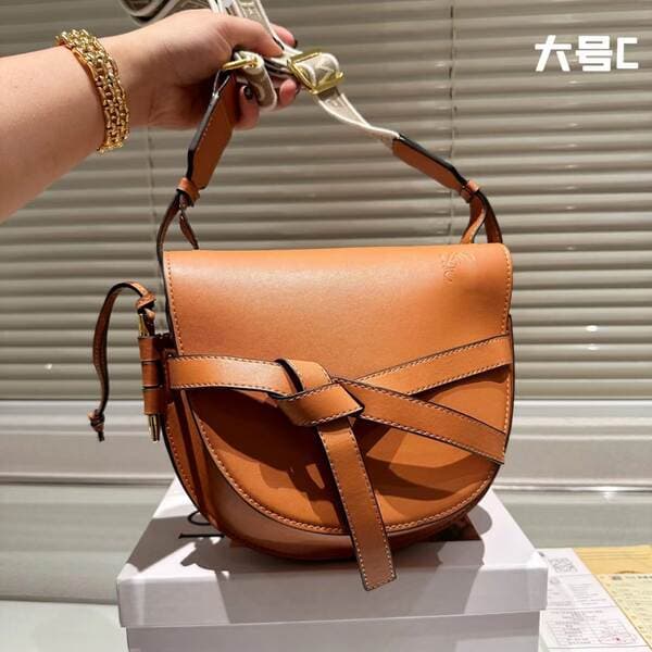 2024 Light Luxury Trendy Brand Luo Jia Retro Saddle Bag Fashion Classic Wide Strap Mini Shoulder Crossbody Bag For Women