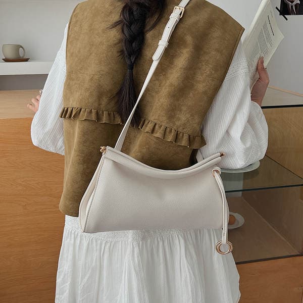 2026 New Arrival Underarm Bag Retro Baguette Purse Kiss-Lock Clasp Bag Fashion Minimalist Niche Shoulder Crossbody Bag