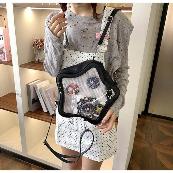 Star Girl Backpack Casual 2024 New Korean Style Ins Sweet Cool Girl Personalized Mini Ita Bag