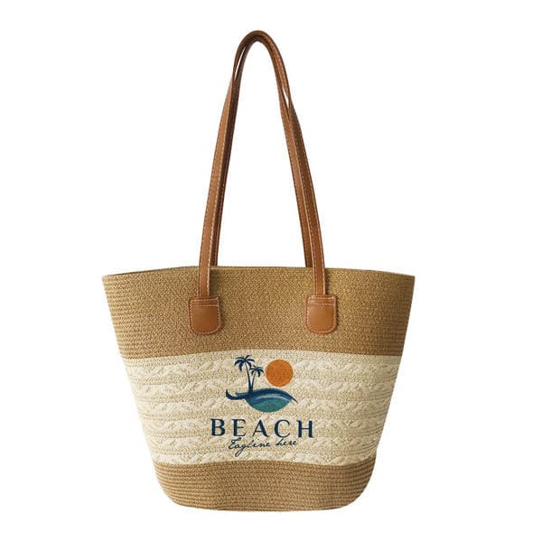 New Large Capacity Straw Woven Sun Protection Bag, Vacation Travel Beach Bag, Women's Woven Shoulder Bag