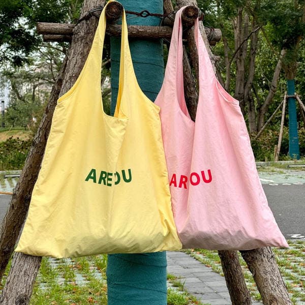 Summer Commuter Macaron Color Shoulder Bag For Women 2025 New Thin Lightweight Tote Canvas Shopping Bag