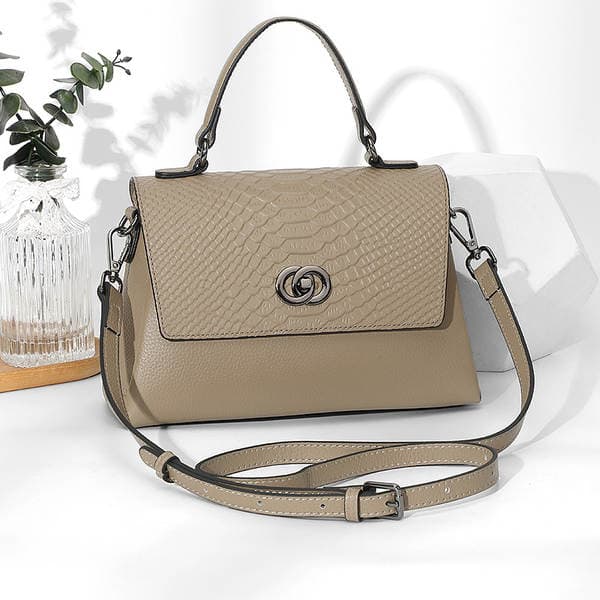Casual Genuine Leather Shoulder Bag For Women 2026 New Arrival Versatile Large Capacity Crossbody Bag Crocodile Embossed Cowhide Handbag Small