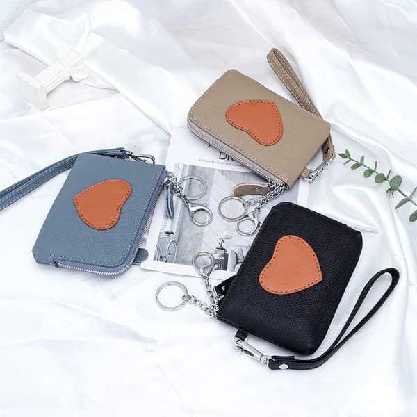 Genuine Leather Mini Compact Coin Purse 2025 New Arrival Cute Women's Handheld Zipper Wallet ID Card Holder