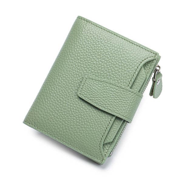 Genuine Leather Wallet Cowhide RFID Blocking Coin Purse Card Holder Luxury Small Wallet for Women