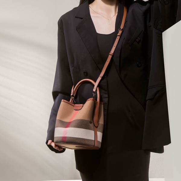 Women's Plaid Bag 2026 New Arrival Luxury Versatile Mini Canvas Bucket Bag Handbag Shoulder Crossbody Bag