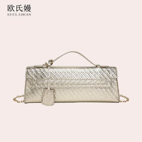 2025 Summer New Snake Print Handbag Evening Clutch Long Small Square Bag PU Trendy Fashion Versatile Women's Bag