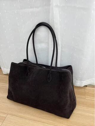 2025 Autumn/Winter Large Capacity Tote Bag Suede Genuine Leather Women's Bag Minimalist Shoulder Underarm Bag Cowhide Handbag
