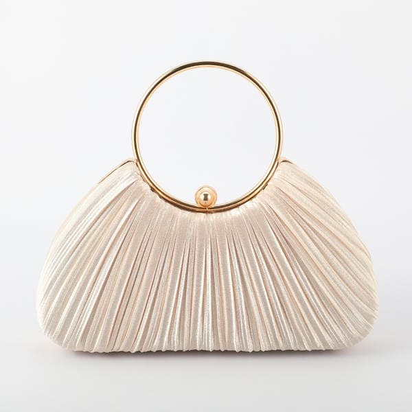 2025 New Arrival Cross-Border Hot Sale Circular Pleated Evening Bag Women's Banquet Party Dress Qipao Chain Small Handbag