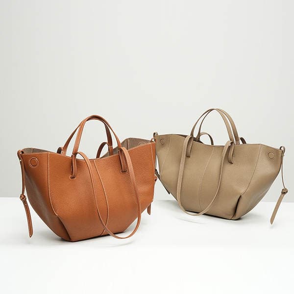 Versatile Niche Handbag Top Grain Cowhide Leather Women's Tote Bag Large Capacity Commuter Luxury Genuine Leather Shoulder Bag