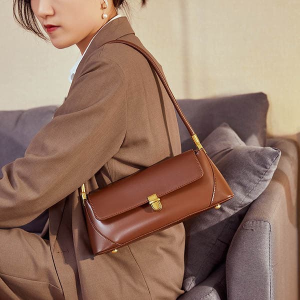 Niche Baguette Bag For Women 2025 New Arrival Genuine Leather Trendy Underarm Bag Summer French Style Shoulder Bag