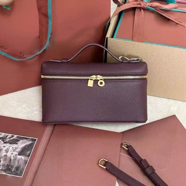Italian LP19 Lunch Bag, Shoulder Bag, New Style Grained Leather Bag, Light Luxury, Simple and Versatile