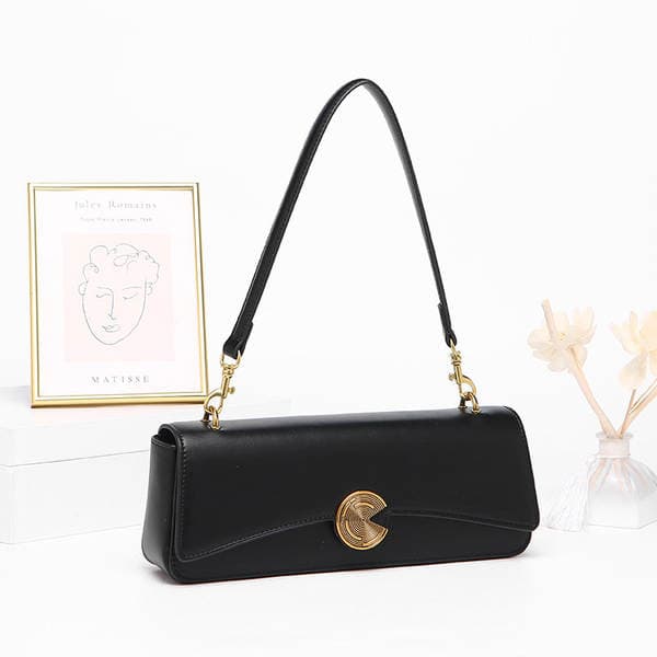 Genuine Leather Underarm Bag 2026 New Arrival Luxury Handheld Baguette Bag Women's Niche Crossbody Leather Shoulder Bag