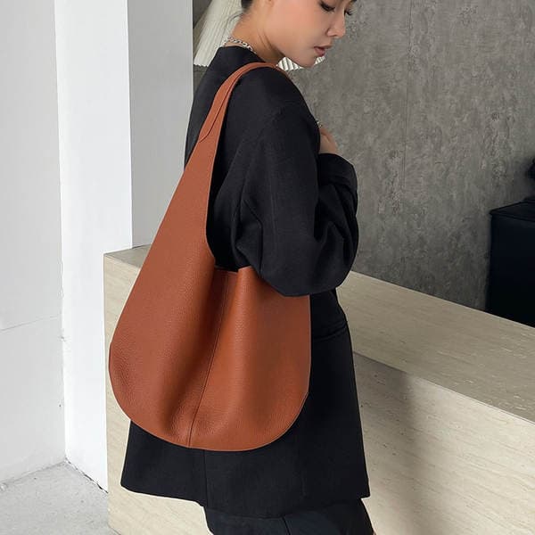 2026 New Arrival Top Grain Cowhide Luxury French Underarm Bag, Genuine Leather Shoulder Bag For Women, Commuter Style Tote