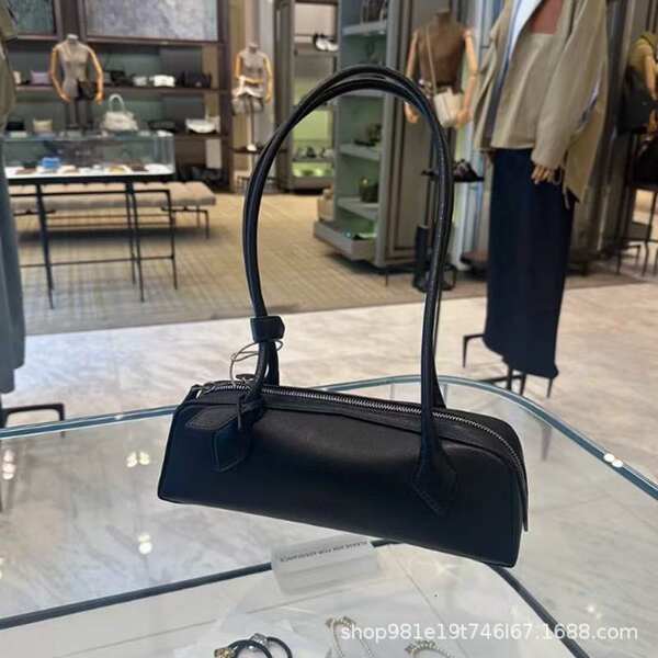 Retro Baguette Underarm Bag Genuine Leather Women's Handbag Casual Commuter Versatile Shoulder Bag