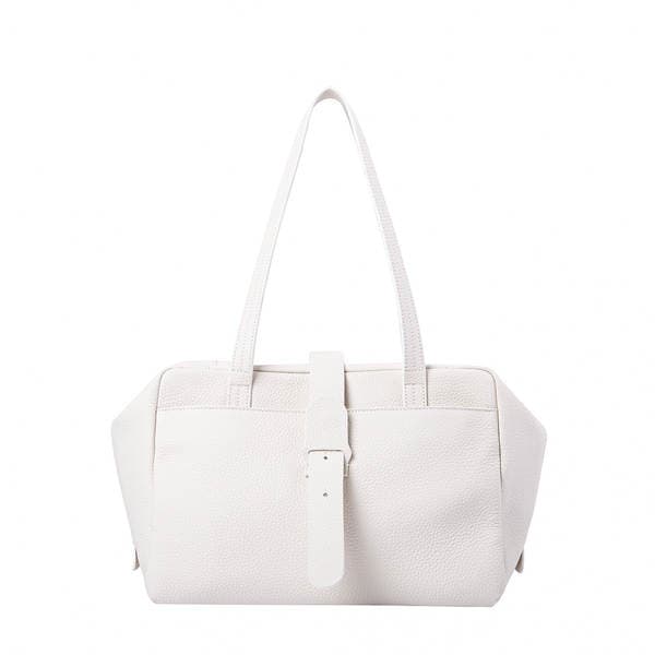 Niche Designer Women's Doctor Bag, Lychee Grain Soft Cowhide Large Capacity Commuter Bag, Mommy Bag