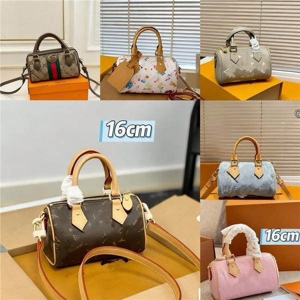 2025 New Arrival Small Pillow Boston Bag Versatile Gradient Pink Women's Handbag Trendy Crossbody Shoulder Bag