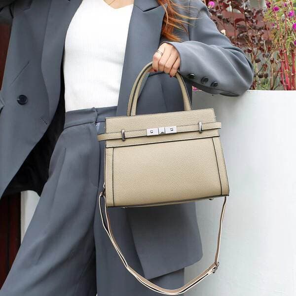Cross-border Top Grain TOGO Leather Handbag Fashion Small Square Bag Genuine Leather Women's Bag New Autumn Winter Versatile Shoulder Bag
