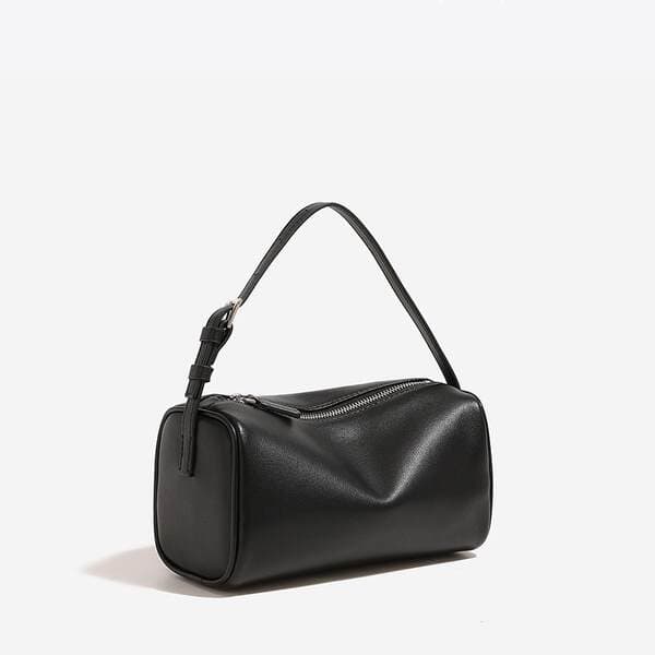 Cross-border ROW Top Grain Cowhide Handbag Versatile Tote Shoulder Bag 90s Suede Cylinder Bag Mini Crossbody Bag for Women