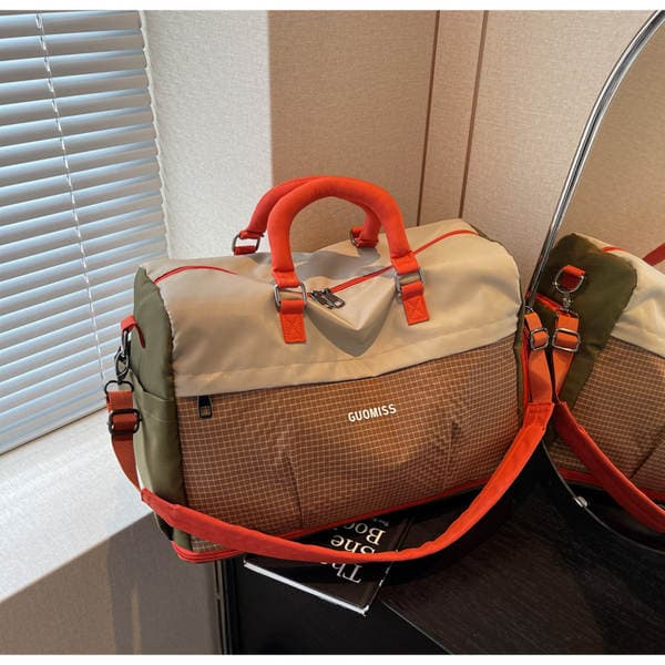 New Expandable Women's Gym Bag Large Capacity Dry Wet Separation Sports Bag Outdoor Leisure Travel Bag With Separate Shoe Compartment