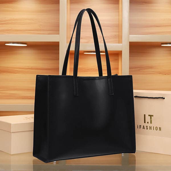Niche Autumn/Winter Women's Large Capacity Tote Bag Genuine Leather Briefcase For Work Commute Laptop Shoulder Handbag