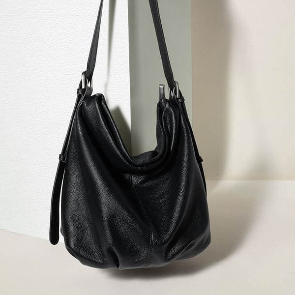 2026 New Arrival Women's Shoulder Bag Genuine Top Grain Cowhide Leather Tote Bag Large Capacity Minimalist Casual European And American Style