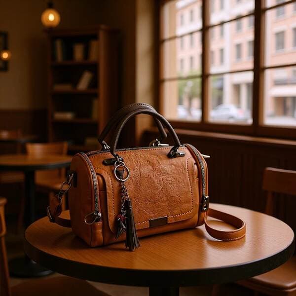 New Korean Style Versatile Retro Fashion Single Shoulder Crossbody Bag For Women, Large Capacity Boston Pillow Handbag