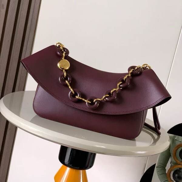 New Luxury Genuine Cowhide Leather Flap Chain Wave Bag - French Niche High-Texture Shoulder Handbag For Women