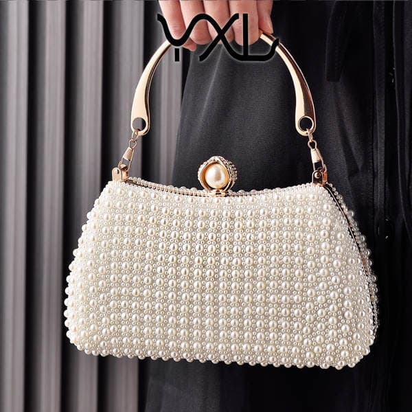 2025 Elegant Pearl Evening Bag - Luxury Clutch For Cheongsam, Gowns, And Parties (Cross-Border Factory Direct)