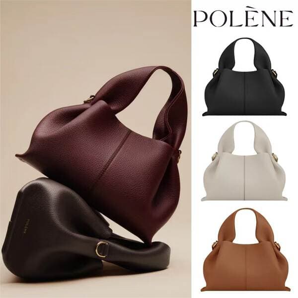 French Niche Polen Cloud Bag Crossbody Shoulder Dumpling Bag Minimalist Fashion Cowhide Handbag High Quality