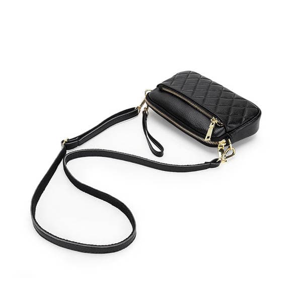 Women's Genuine Leather Shoulder Bag 2026 New Lightweight Quilted Small Bag Top Grain Cowhide Fashion Clutch Handbag