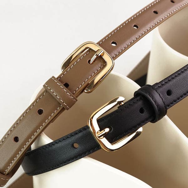 2025 New Top Grain Cowhide Leather Belt For Women Luxury Versatile Ins Style Waist Belt