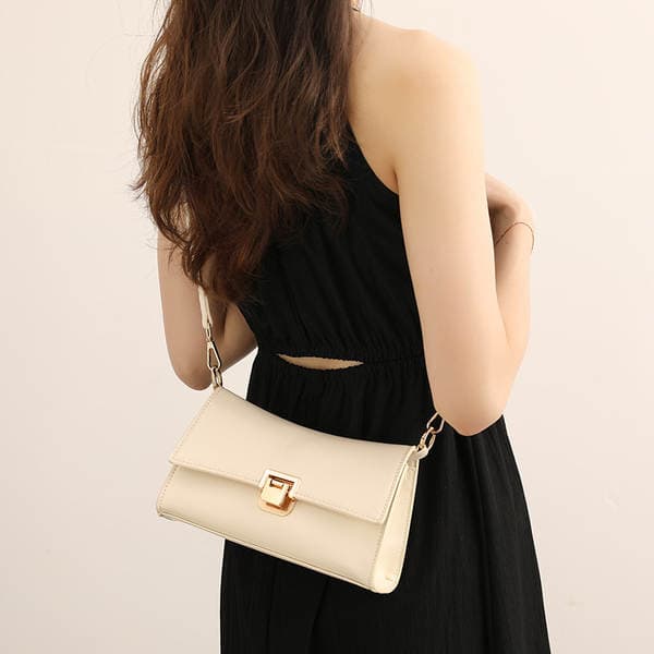 Hong Kong Style Retro Minimalist Baguette Underarm Bag 2025 New Niche Design Luxury Single Shoulder Crossbody Bag