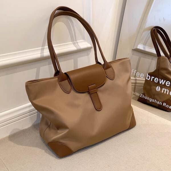 Large Capacity Practical Tote Bag For Women, Versatile Student Commuter Shoulder Bag, Oxford Nylon Tote Bag