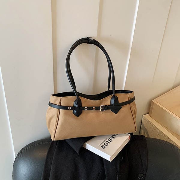 Retro Fashion Boston Handbag For Women 2026 Spring New Large Capacity Exquisite Niche Shoulder Underarm Bag