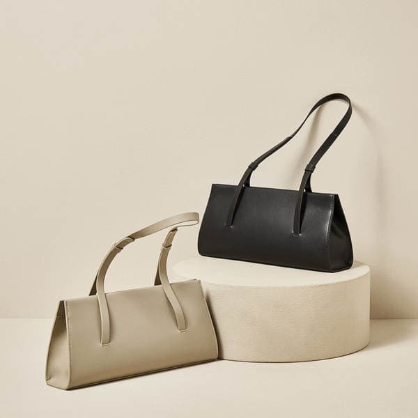 Simple French Style Wholesale Leather Bag, Women's Fashionable Shoulder Bag, Soft Leather Underarm Bag, Wedding Clutch Bag
