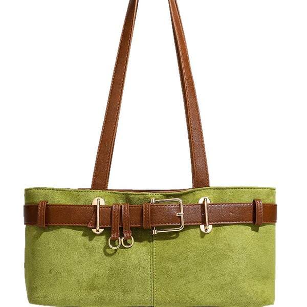 2025 New Korean Niche Retro Suede Baguette Shoulder Bag For Women High-End Versatile Commuter Handbag