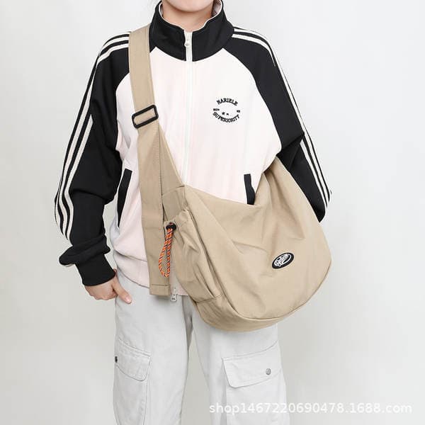 Trendy 2025 New Nylon Crossbody Bag Unisex Fashion Commuter Large Capacity Dumpling Shoulder Bag