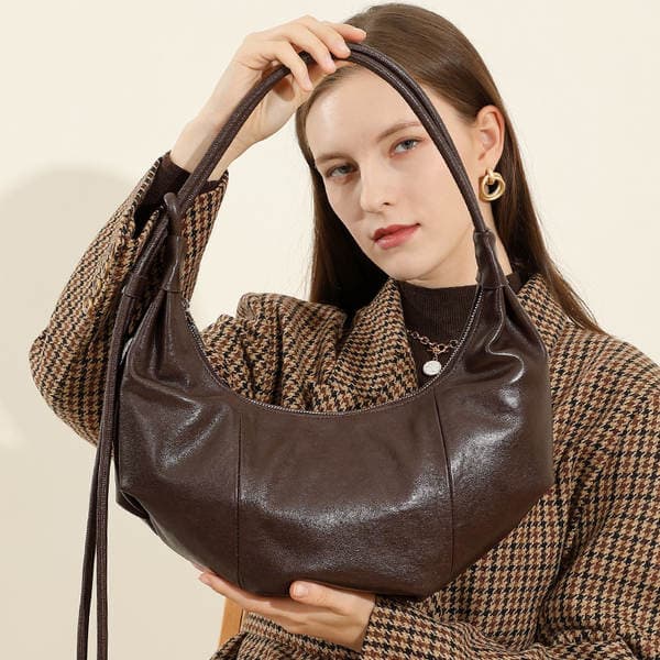 Original Design Genuine Leather Crossbody Bag - Large Capacity Shoulder Bag & Underarm Bag For Women's Commuting