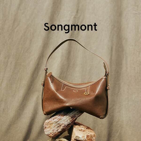 Songm Mountain Series Hobo Bag - Vegetable Tanned Cowhide Commuter Underarm Dumpling Bag For Women