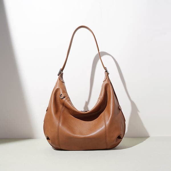New Genuine Leather Handbag For Women, Simple Underarm Bag, High-End Versatile Commuter Shoulder Bag, Large Capacity Crossbody Bag