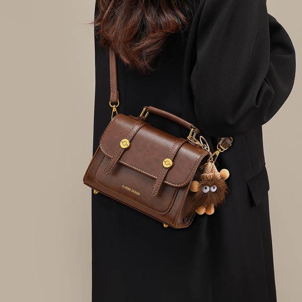 Women's Handbags 2026 Spring/Summer New Genuine Leather Luxury Shoulder Crossbody Bag Niche Design Cambridge Tote Bag