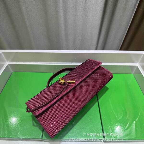 2025 New Diamond-Encrusted Women's Clutch Bag, Luxury Envelope Evening Bag, Fashionable Versatile Crossbody Bag With Box