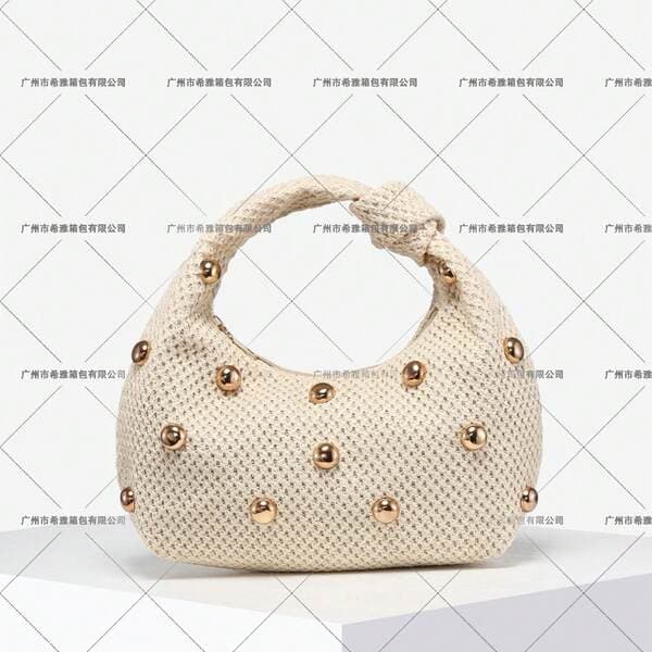 Women's Retro Simple Casual Leopard Print Bohemian Hippie Hollow Out Single Shoulder Underarm Baguette Bag