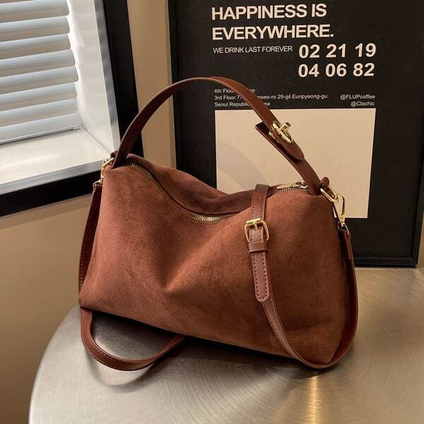 Autumn/Winter Versatile Matte Faux Suede Bag 2025 New Arrival Luxury Vintage Fashion Shoulder & Crossbody Bag For Women