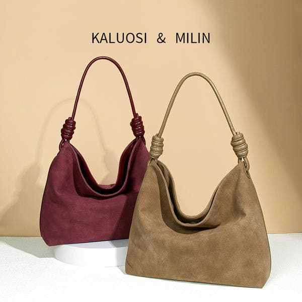 New Korean Style Women's Autumn/Winter Retro Faux Suede Tote Bag Luxury Casual Large Capacity Shoulder Bag