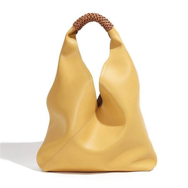 Women's Korean Niche Affordable Luxury Large Capacity Genuine Leather Hobo Bag, Underarm Travel Bag, Shoulder Bag