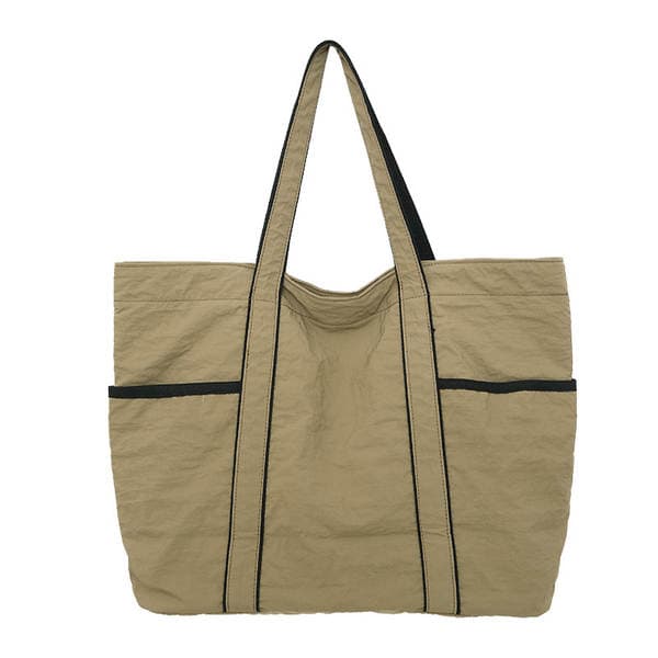 Nylon Tote Bag Large Capacity Women's 2025 New Simple Shoulder Bag Commuter Bag Retro Shopping Bag Handbag