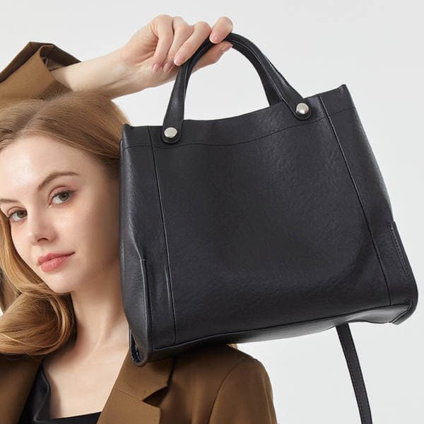 Top Grain Cowhide New Genuine Leather Women's Bag French Fashion Trendy Tote Shoulder Bag Large Capacity Crossbody Handbag