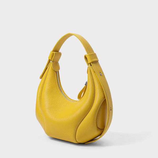 Hobo Women's Bag Fashion Single Shoulder Underarm Bag 2026 Summer Top Grain Cowhide Commuter Crescent Bag Crossbody Genuine Leather Handbag